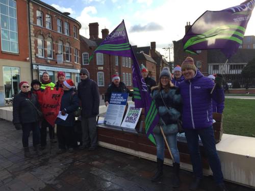 RL and UNISON Protest Jubilee Square 08.12.17
